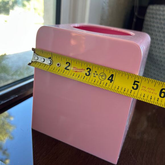 Vintage Pink Butterfly Bathroom Set – Tissue Box Cover & Cup - Picture 11 of 11